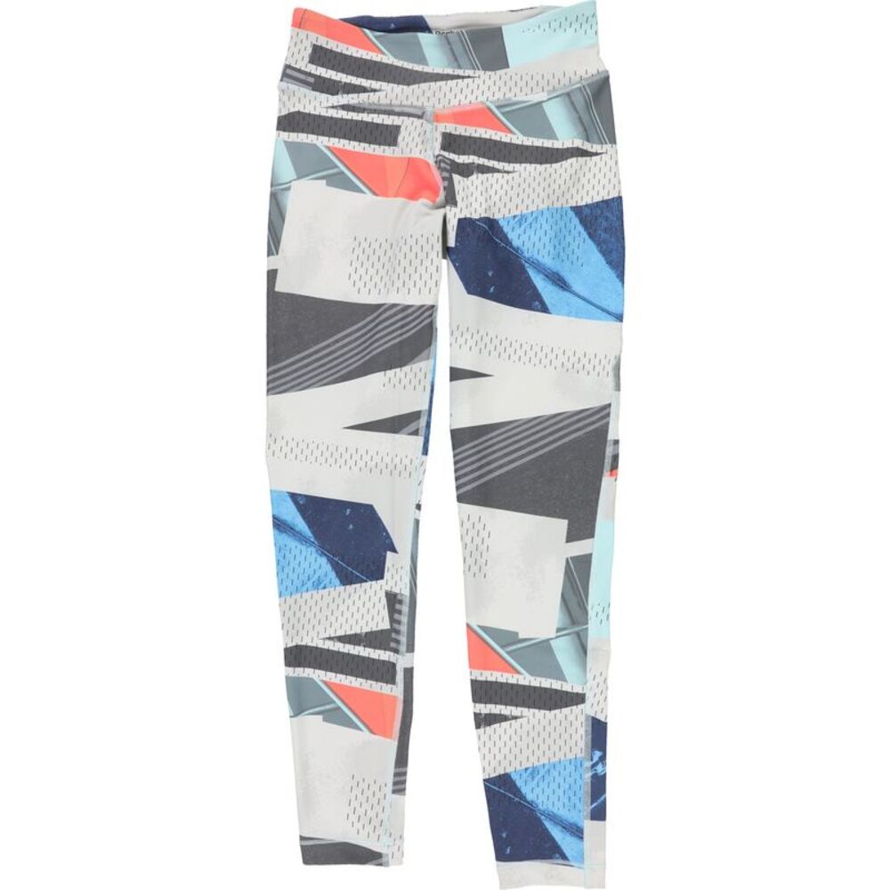 Reebok Womens Techstyle Lux Bold Tapered Compression Leggings Athletic Pants,...